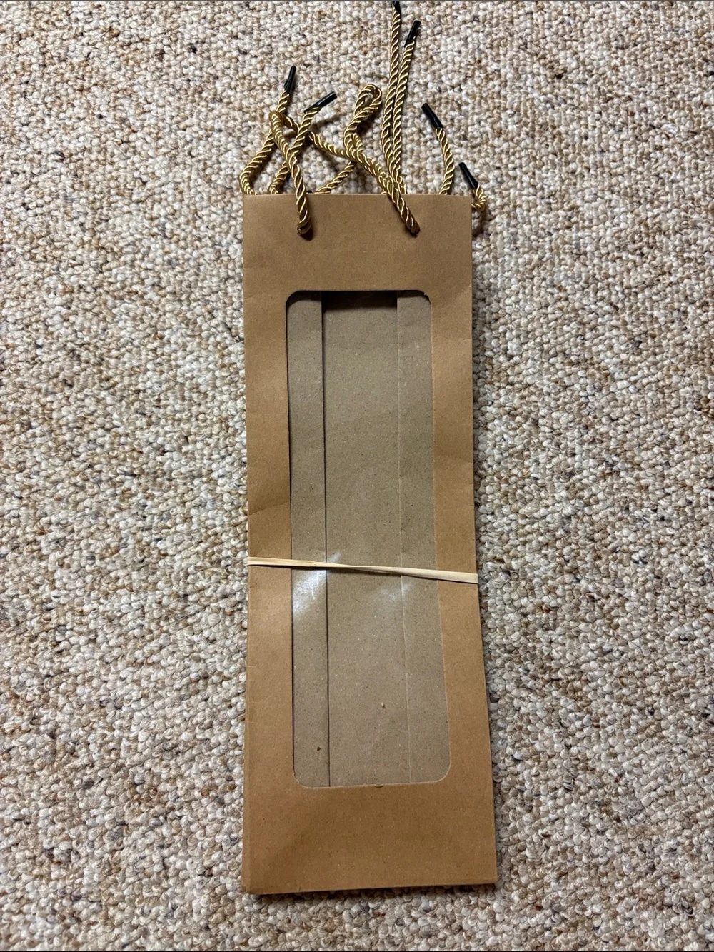 Brown paper wine bottle bags